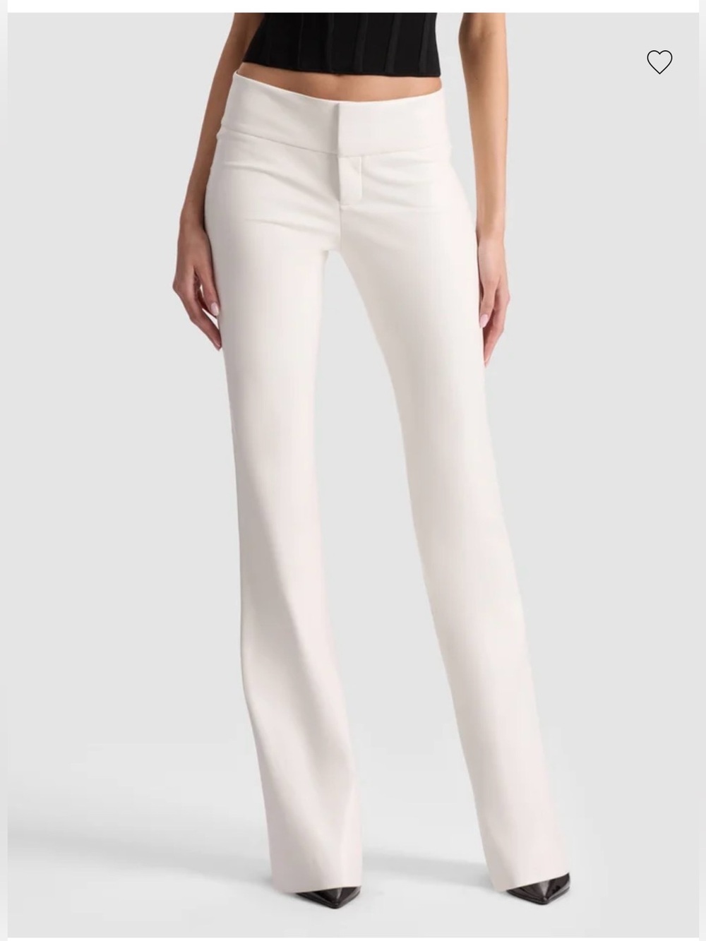 Alice + Olivia Off White OLIVIA VEGAN BOOTCUT Pants Size 2